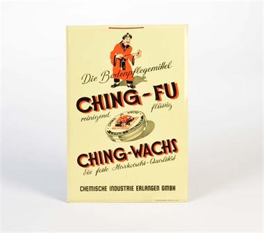 Blechschild "Ching - Fu" Bodenpflegemittel