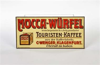 Blechschild "Mocca Würfel"