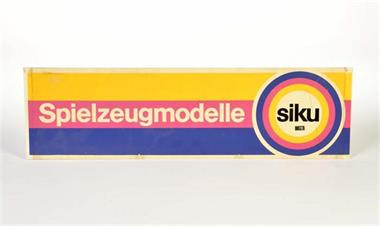Werbeschild "Siku Spielzeugmodelle"