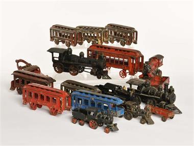 Arcade & Hubley, Eisenbahn + Fahrzeugmodelle