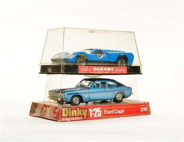 Dinky Toys, Nacoral, Ford Capri + Ford Rennwagen
