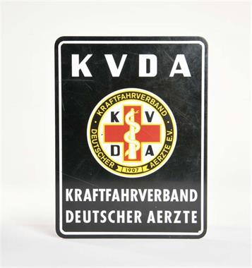 Blechschild "KVDA Kraftfahrverband deutscher Ärzte"