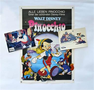 Filmplakat "Pinocchio" + 2 Aushangfotos