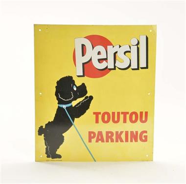 Schild Persil "Toutou Parking"