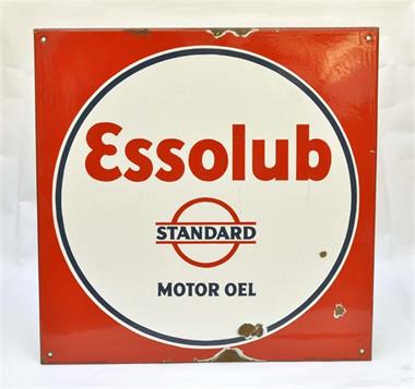 Emailleschild "Essoclub Standard Motor Oel"