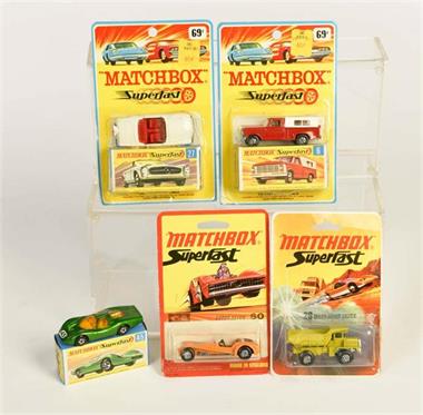 Matchbox, 5 Superfast Modelle