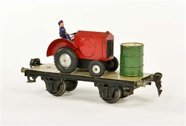 Märklin, Plattformwagen mit Traktor + Ölfass