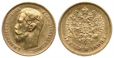 Russland, Nikolaus II. 1894-1917, 5 Rubel