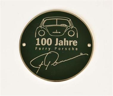 Plakette "100 Jahre Ferry Porsche"