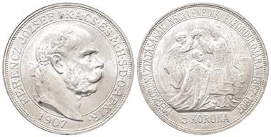 Römisch Deutsches Reich / Haus Habsburg, Franz Joseph I. 1848-1916, 5 Kronen 1907