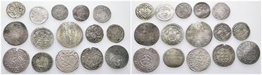 Bamberg, kl. Konvolut von Silberkleinmünzen. 15 Stück