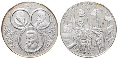 Stralsund, Stadt. Silbermedaille 1994, des Numismatischen Vereins Stralsund auf die Wallensteintage