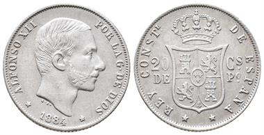 Philippinen, Alfonso XII. von Spanien 1874-1885, 20 Centimos 1884