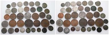 Mecklenburg, Lot von Kleinmünzen, 37 Stück
