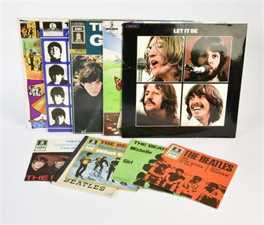 5 LP's + 4 Singles "The Beatles" + Songbook