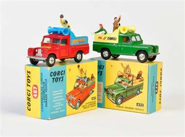 Corgi Toys, Public Adress Land Rover + Chipperfield Parade Land Rover