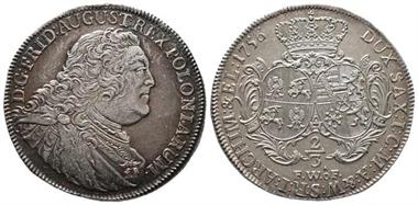 Sachsen, Friedrich August II. 1733-1763, 2/3 Taler 1756