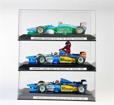 Minichamps, 3 Formel 1 Fahrzeuge 1995 u.a.