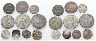 Stolberg, Lot von Kleinmünzen, 10 Stück
