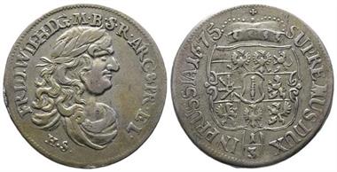 Brandenburg Preußen, Friedrich Wilhelm 1640-1688, 1/3 Taler 1675