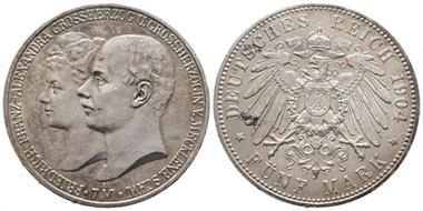 Kaiserreich, Mecklenburg Schwerin, 5 Mark 1904