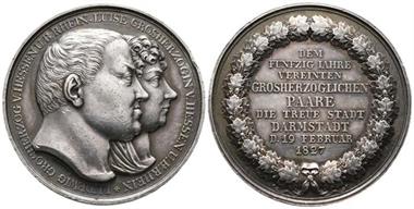 Hessen Darmstadt, Ludwig I. 1806-1830, Silbermedaille 1827
