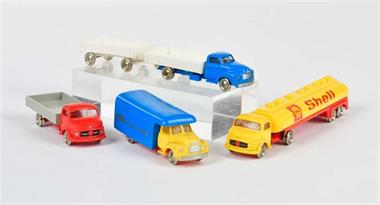 Lego, 3x LKW, Tankwagen + Anhänger