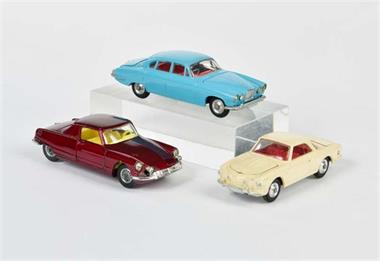 Corgi Toys, Le Dandy Coupe, Jaguar Mark X Saloon + VW 1500