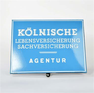 Emailleschild "Kölnische Versicherung"