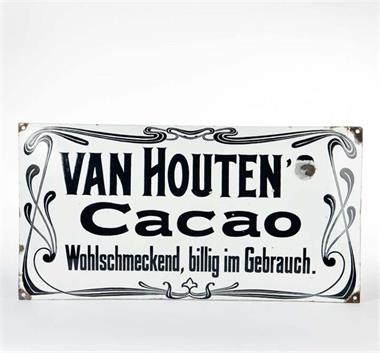 Emailleschild "Van Houten Cacao"