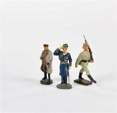 Elastolin/Lineol, Admiral Raeder, Hindenburg + Soldat