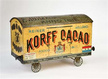 Keksdose als Wagen "Korff Cacao"