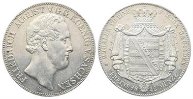 Sachsen, Friedrich August II. 1836-1854, Vereinsdoppeltaler 1842