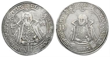 Sachsen Weimar Eisenach, Friedrich Wilhelm und Johann 1573-1603, Reichstaler 1581