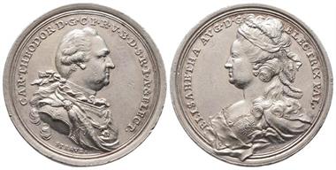 Bayern, Karl Theodor 1777-1799, Silbermedaille o.J. (1778)
