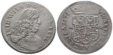 Brandenburg Preußen, Friedrich Wilhelm 1640-1688, 1/3 Taler 1674