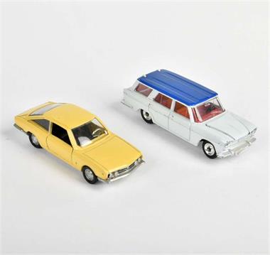 Dinky Toys, Fiat 2300 + Politoys, Isuzu 117 Sport