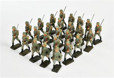 Lineol, 25 marschierende Soldaten