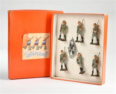 Lineol, Originalkarton mit 6 Infanterie Soldaten