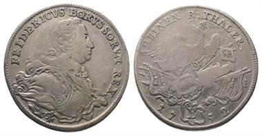 Brandenburg Preußen, Friedrich II. 1740-1786, 1/2 Taler 1752