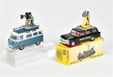 Dinky Toys, Corgi Toys, 2 Filmkameraautos