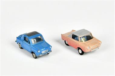 Dinky Toys, Spot On, Vespa 2 CV + Friskysport