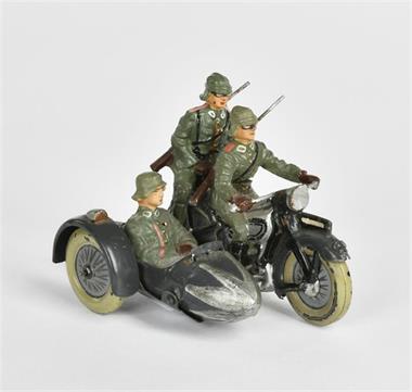 Elastolin, Beiwagenmotorrad mit 3 Figuren
