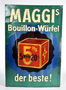 Maggis Bouillon-Würfel, Blechschild