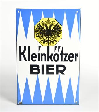 Kleinkötzer Bier, Emailleschild