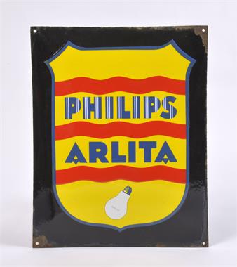Philips Arlita, Emailleschild