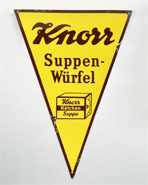 Knorr Dreieck, Emailleschild