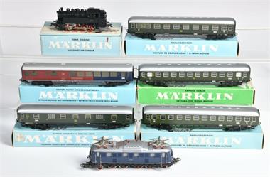 Märklin, Lok E 1835, 3032, 5 D-Zug Wagen 4022,4044,4078