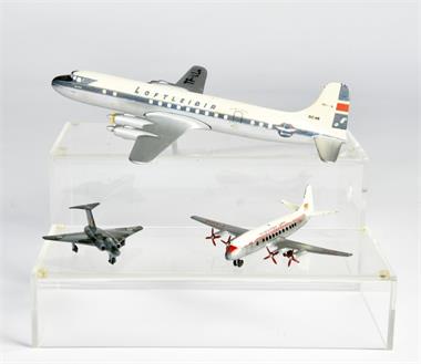 Schaarschmidt Modellbau, LoftLeidir Douglas DC-6B Modelflugzeug & Dinky Toys Javelin Viscount BEA