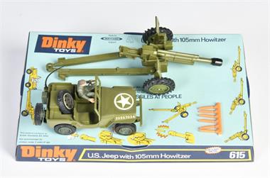 Dinky Toys, US Jeep mit Kanone (615)